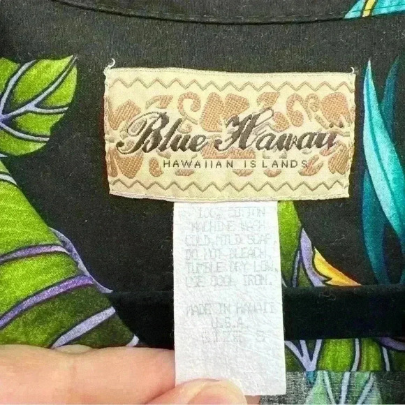 Blue Hawaii Bird of Paradise Shirt Size S - Picture 3 of 4